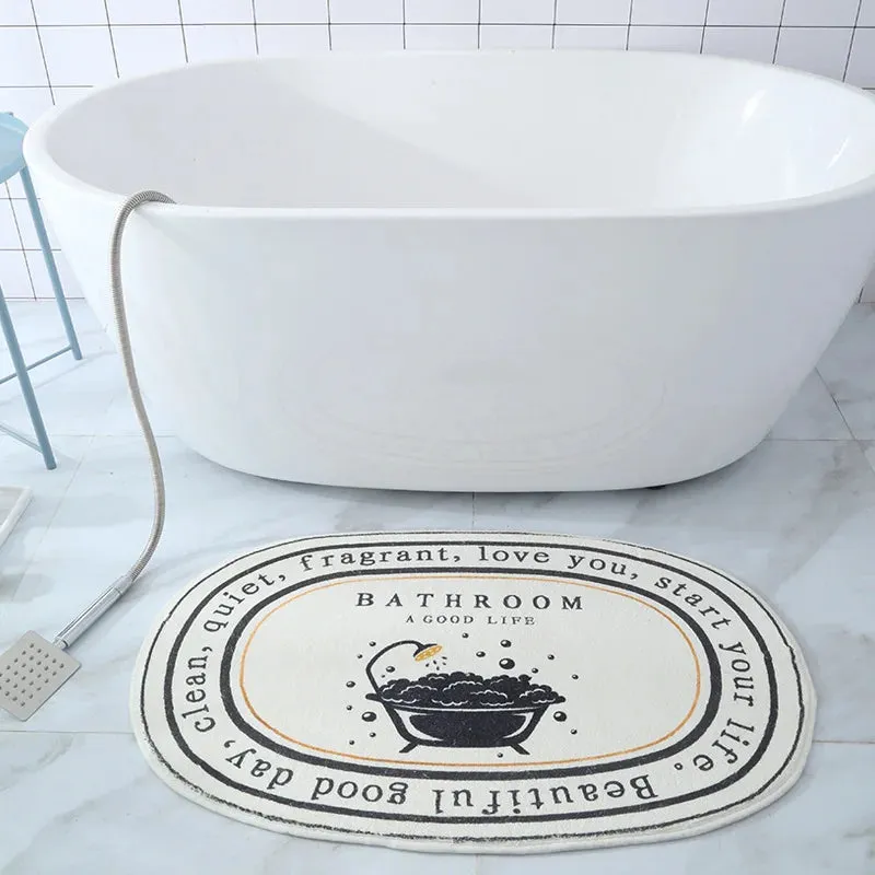 Non-Slip Absorbent Bath Mat & Carpet for Bathroom, Doormat, Balcony, Porch, and Area Use