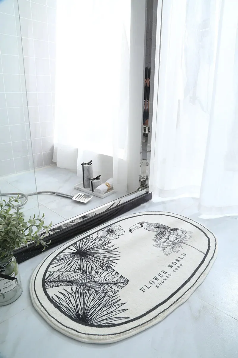 Non-Slip Absorbent Bath Mat & Carpet for Bathroom, Doormat, Balcony, Porch, and Area Use