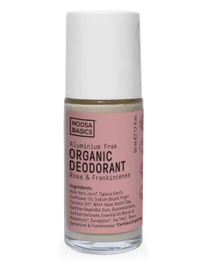 Noosa Basics - Organic Deodorant Roll-On - Rose and Frankincense (50g)
