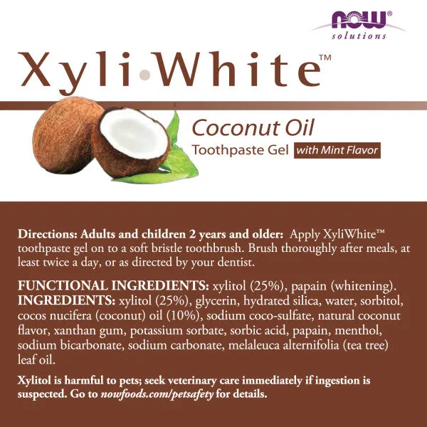 Now Solutions Xyliwhite™ Fluoride-Free Toothpaste Coconut Oil 6.4oz