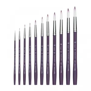 PANART TWO TONE SYNTHETIC SH BRUSH SET R-0,2,4,6,8