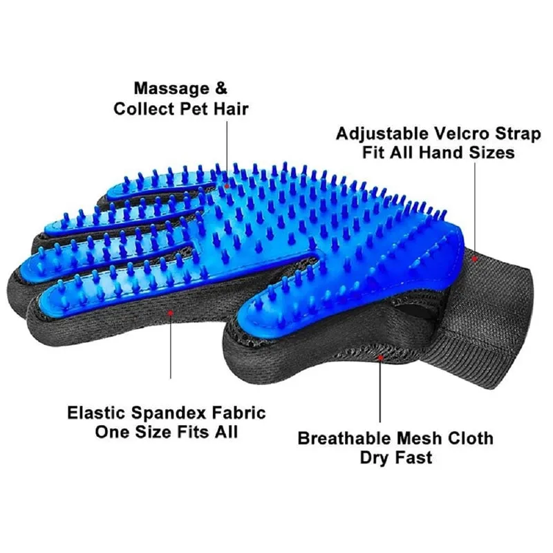 Pet Grooming and Bathing Brush Glove