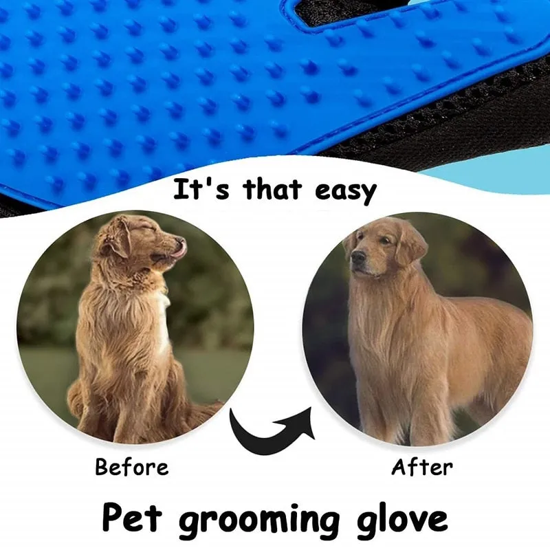 Pet Grooming and Bathing Brush Glove