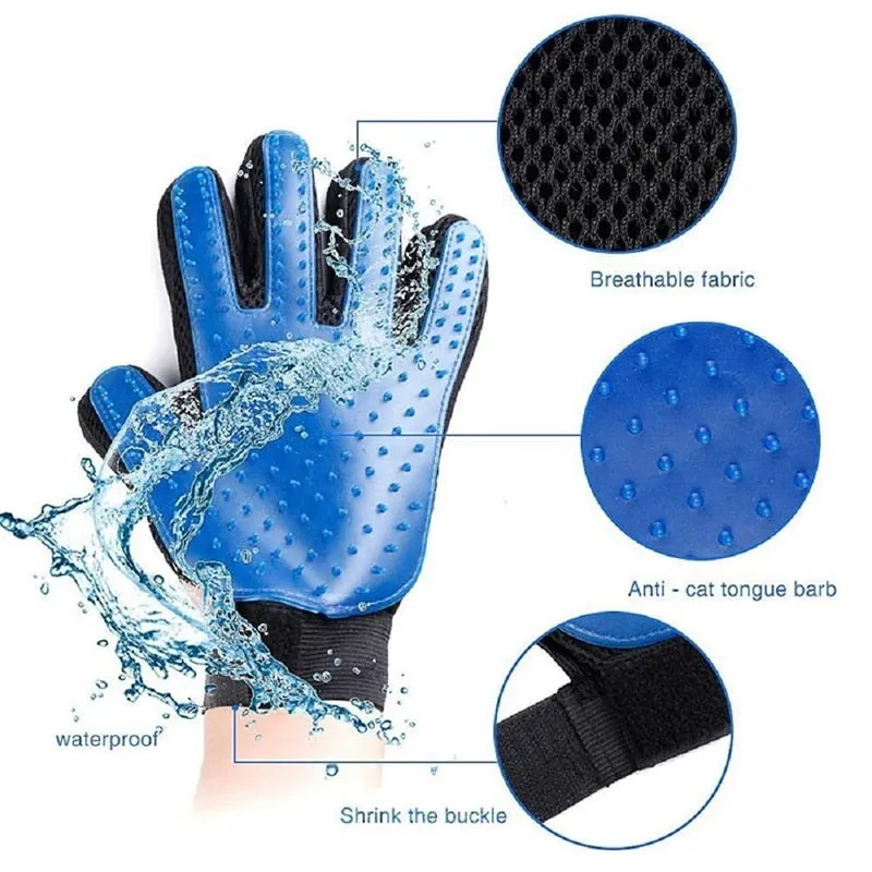 Pet Grooming and Bathing Brush Glove