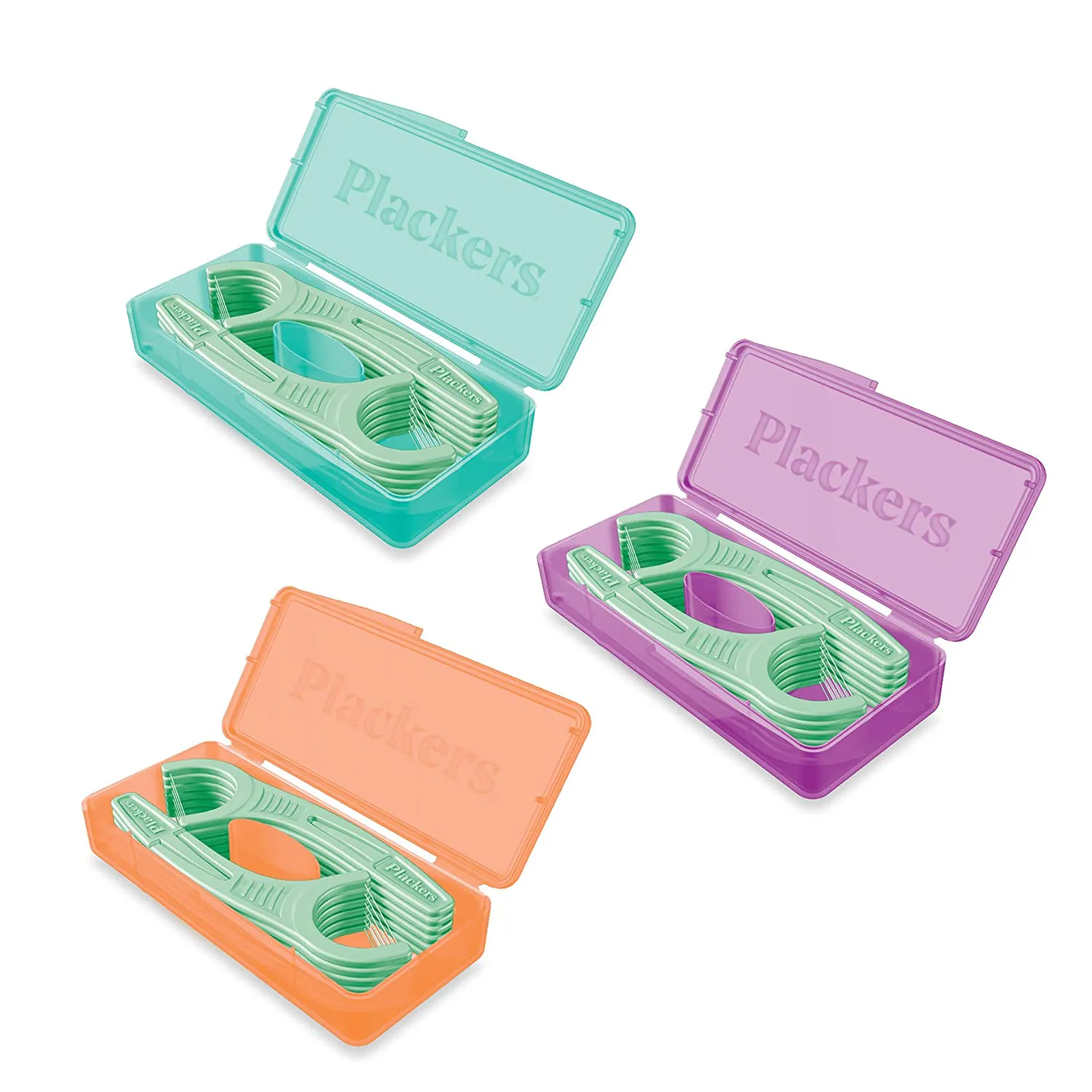 Plackers Micro Mint® Dental Floss Picks, Made with Super Tuffloss®, Protected Fold Away Pick, Easy to Use, Cool Mint, 750 Count, (Pack of 5)