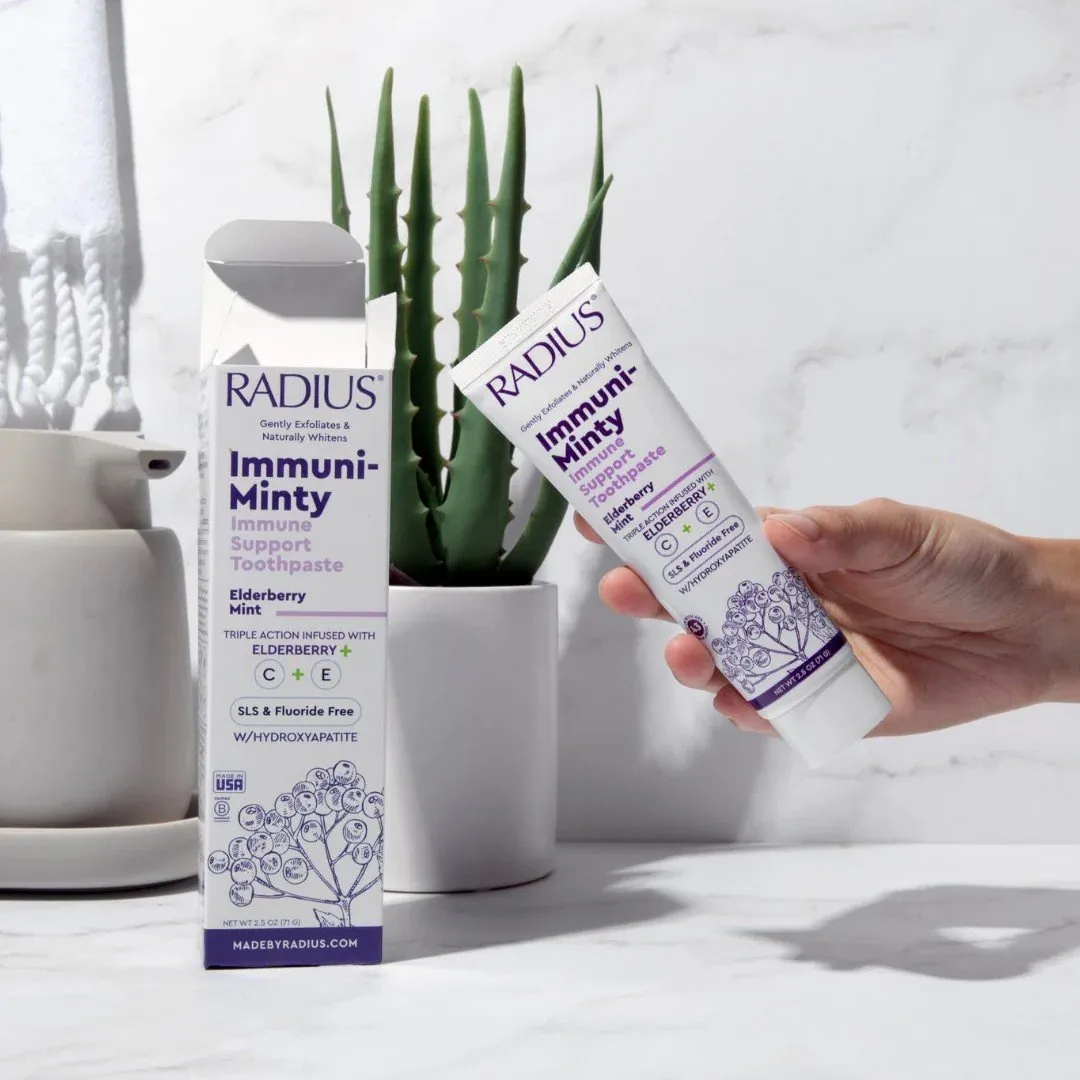 Radius Immuni-Minty Immune Support Toothpaste - Elderberry Mint 2.5 oz Toothpaste