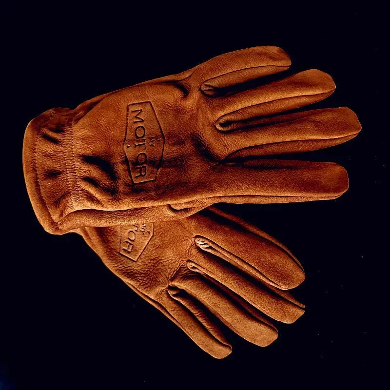 Retro Cowhide Unisex Motorcycle Gloves