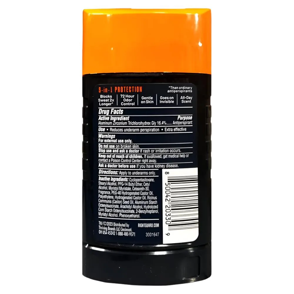 Right Guard - Xtreme Defense, Antiperspirant Deodorant, Solid Stick, Fresh Blast - 2.6 oz - 12 Pack