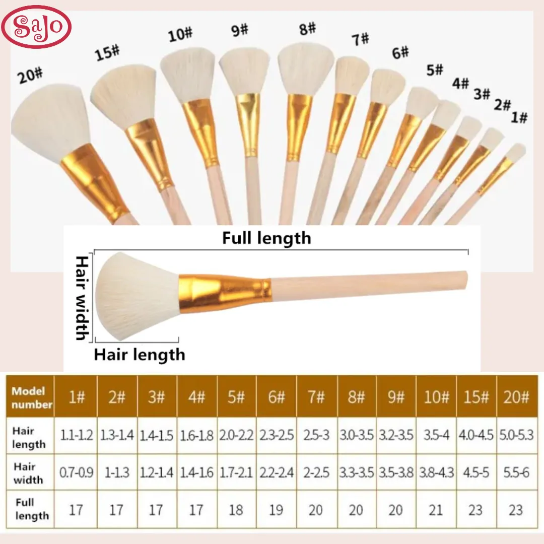 Soft Bristle Brushes - Set of 6 Glaze Brushes