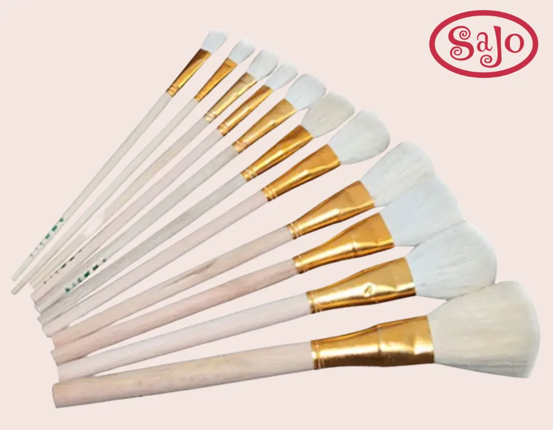 Soft Bristle Brushes - Set of 6 Glaze Brushes