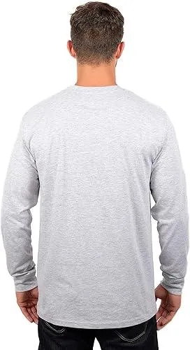 Ultra Game NBA Official Men’s Super Soft Supreme Long Sleeve T-Shirt - Unisex, Los Angeles Clippers, Heather Gray|Los Angeles Clippers