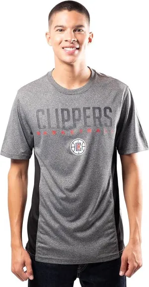 Ultra Game NBA Official Men’s Super Soft Supreme T-Shirt - Unisex, Los Angeles Clippers, Heather Charcoal|Los Angeles Clippers
