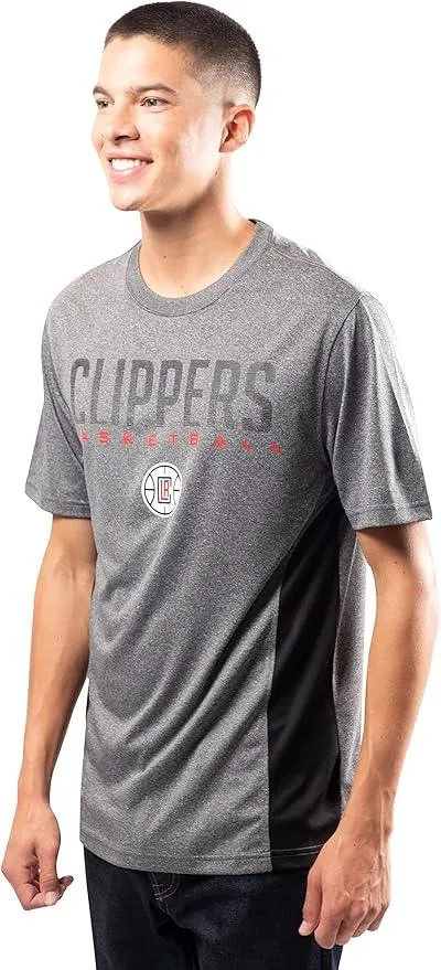 Ultra Game NBA Official Men’s Super Soft Supreme T-Shirt - Unisex, Los Angeles Clippers, Heather Charcoal|Los Angeles Clippers