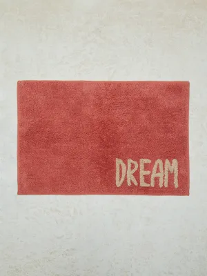 Westside Home Dusty Rose Text Design Bathmat