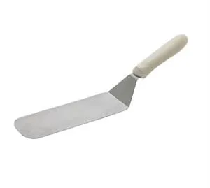 Winco TWP-90 9-1/2" X 3" Blade Flexible Turner with Whie Ergonomic Plastic Handle