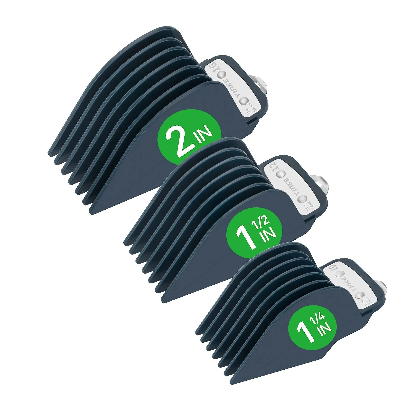 YINKE Clipper Guards for Wahl Hair Clippers Trimmers with Metal Clip 1.25"/1.5"/2" NO.16 NO.12 NO.10 Fits Most Size Wahl Trimmer